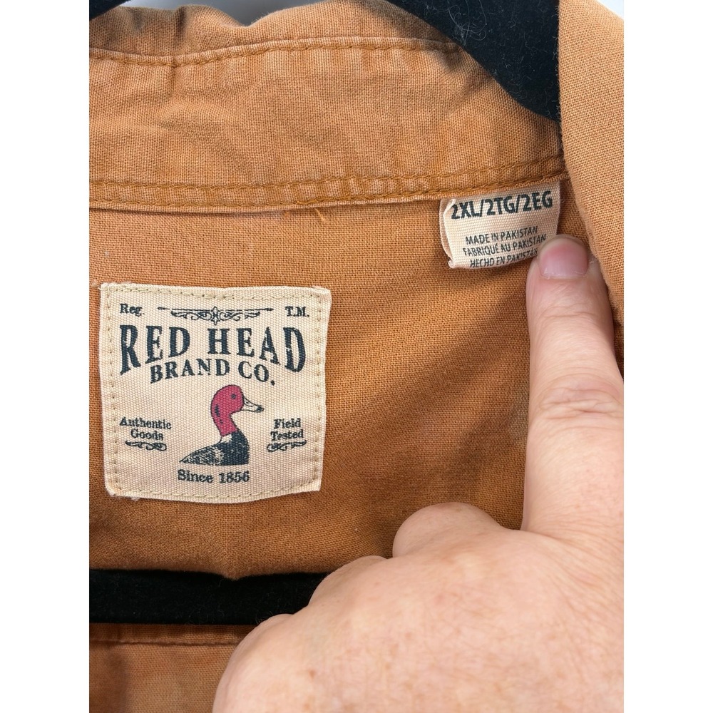 RedHead Brand Co, Vintage, Distressed, Faded Harley Davidson Print, Men's 2XL - Picture 2 of 9